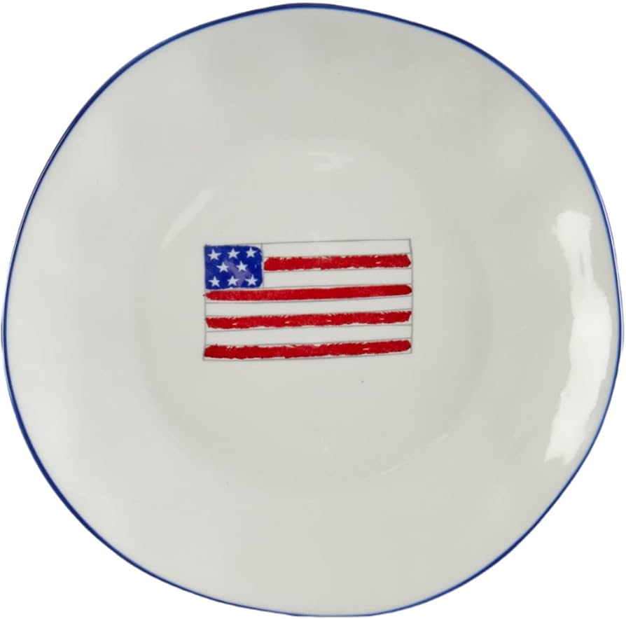 American Flag Salad Plate