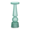 Matt Frosted Glass Pillar Holder - Seaglass