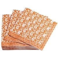 Annie Selke Batik Orange Cocktail Napkin