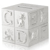 Silver ABC and Animal Baby Block Coin Bank