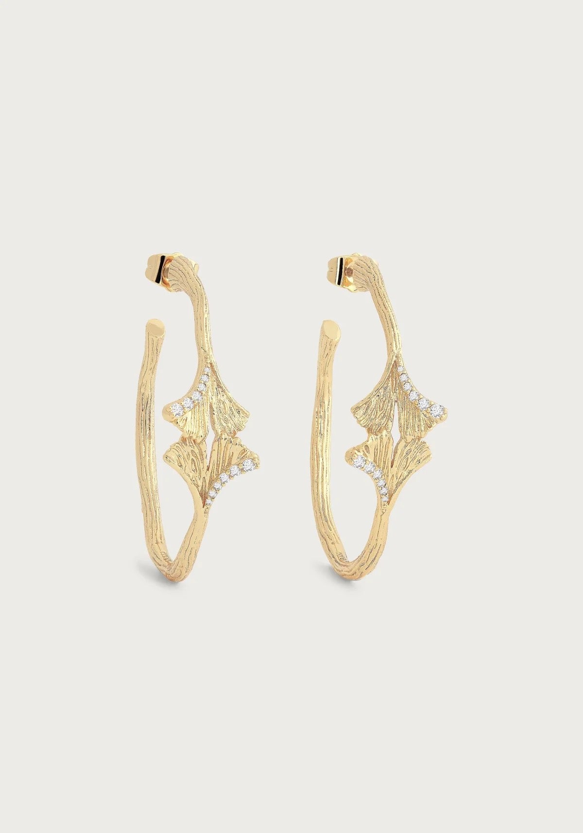 Anabel Aram Ginkgo Hoop Earrings