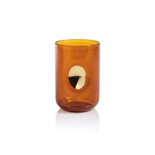 Aperitivo Tumbler with Gold Accent - Amber