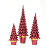 Tannenbaum Cone Tree (Magenta/Gold) 13"
