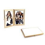 White and Gold Travel Frame 2"x3"