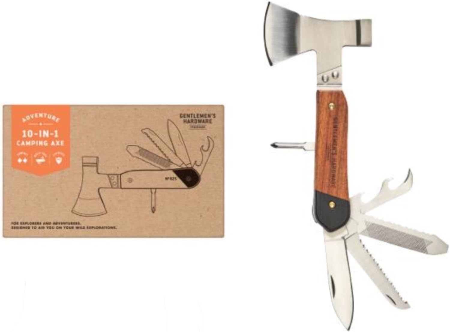 Gentlemen's Hardware Axe Multi Tool w/ Kraft Packaging