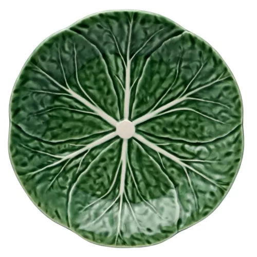 Bordallo Pinheiro Green Cabbage Leaf Dessert Plate