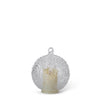 LED Texturedd Clear Glass Ornament with Timer