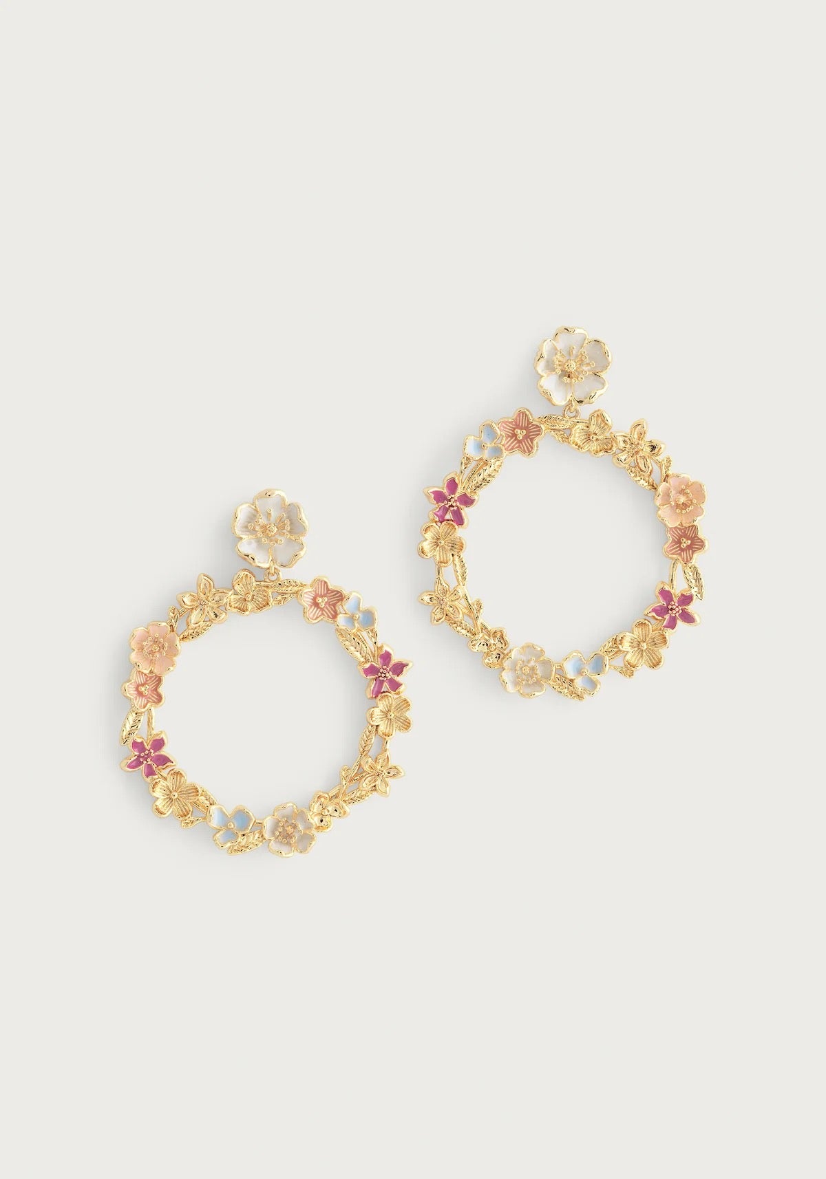 Anabel Aram Wildflowers Gathered Hoop Earrings
