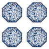 Chinoiserie Touch Octagonal Salad / Dessert Plate Set of 4