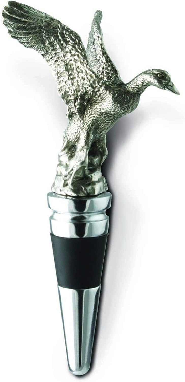 Pewter Flying Duck Bottle Stopper