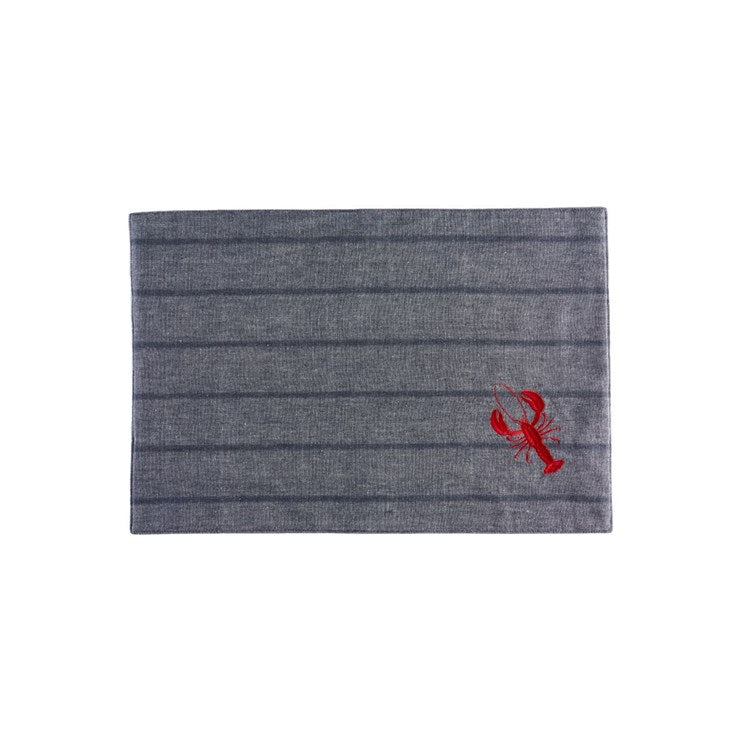 Indigo Stripe Placemat Lobster