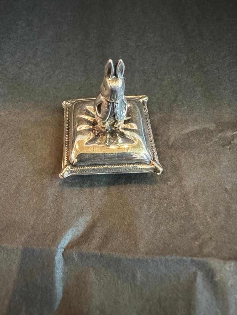 Bunny Sterling Silver Baby Tooth Box