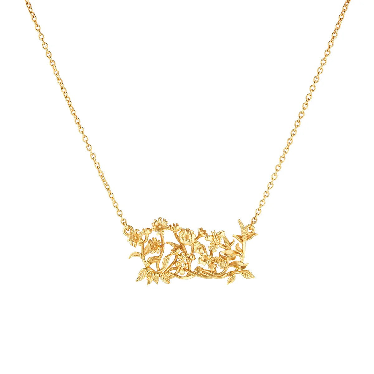 Capucine De Wulf Gold Meadow Cluster Necklace 16" + 2"
