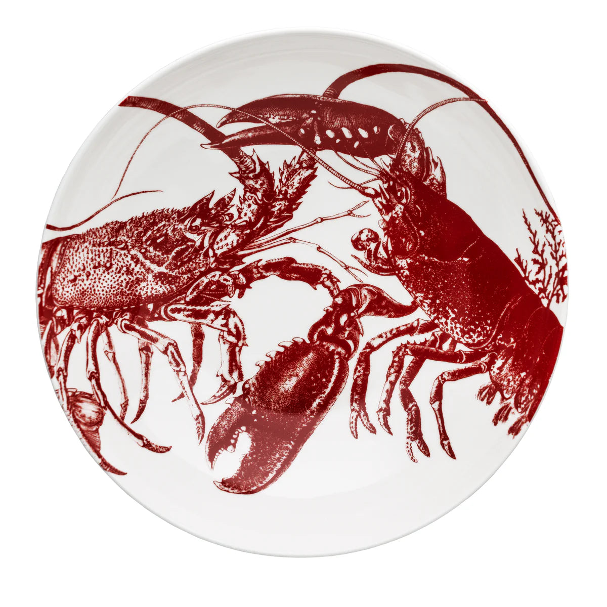 Caskata - Lobster Wide Serving Bowl Red