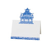 Caspari Chinoiserie Toile Pagoda Place Cards in Blue- 8 Per Package