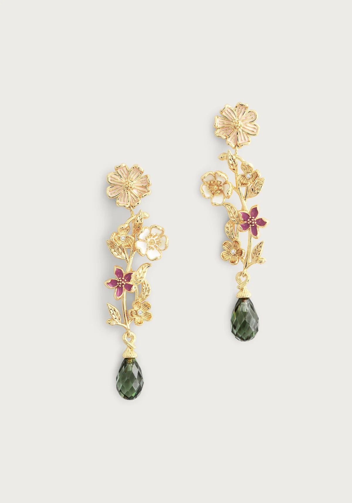 Anabel Aram Wildflowers Stone Drop Earrings