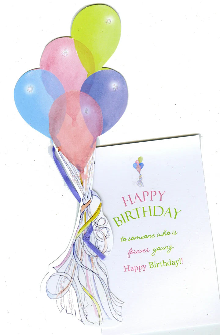 Stevie Streck Fly Away with Glitter Birthday Card