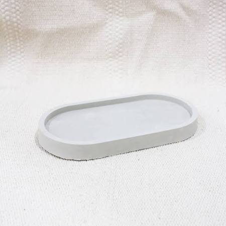 Concrete Decorative Tray Gray