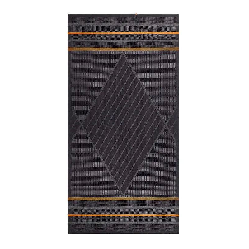 Le Jacquard Francais Sand Club Voille Dark Grey Beach Towel 39" x 79"