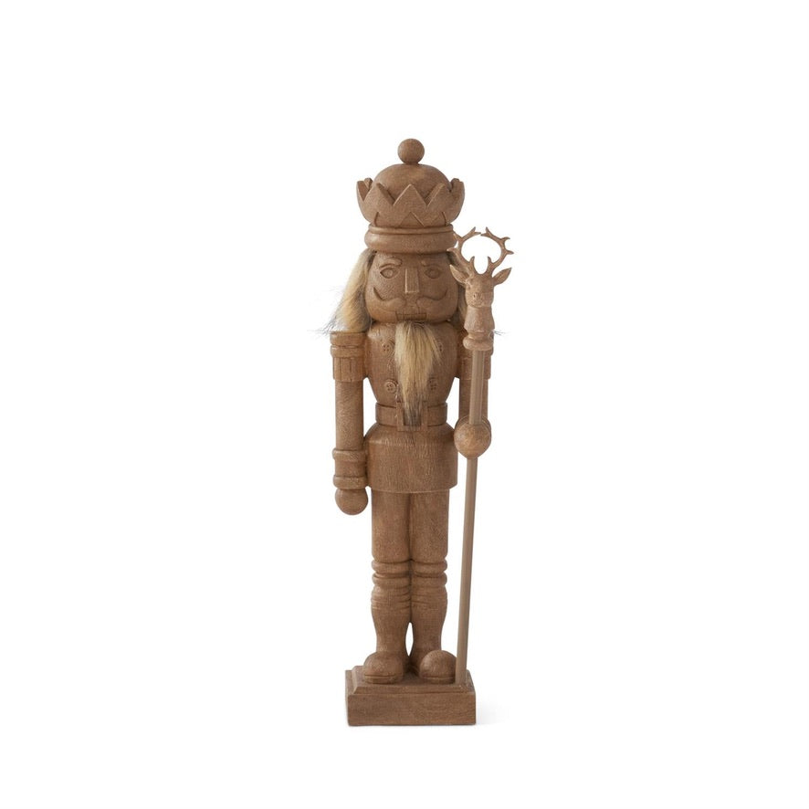 Resin Faux Woodgrain Nutcracker, 2 Sizes