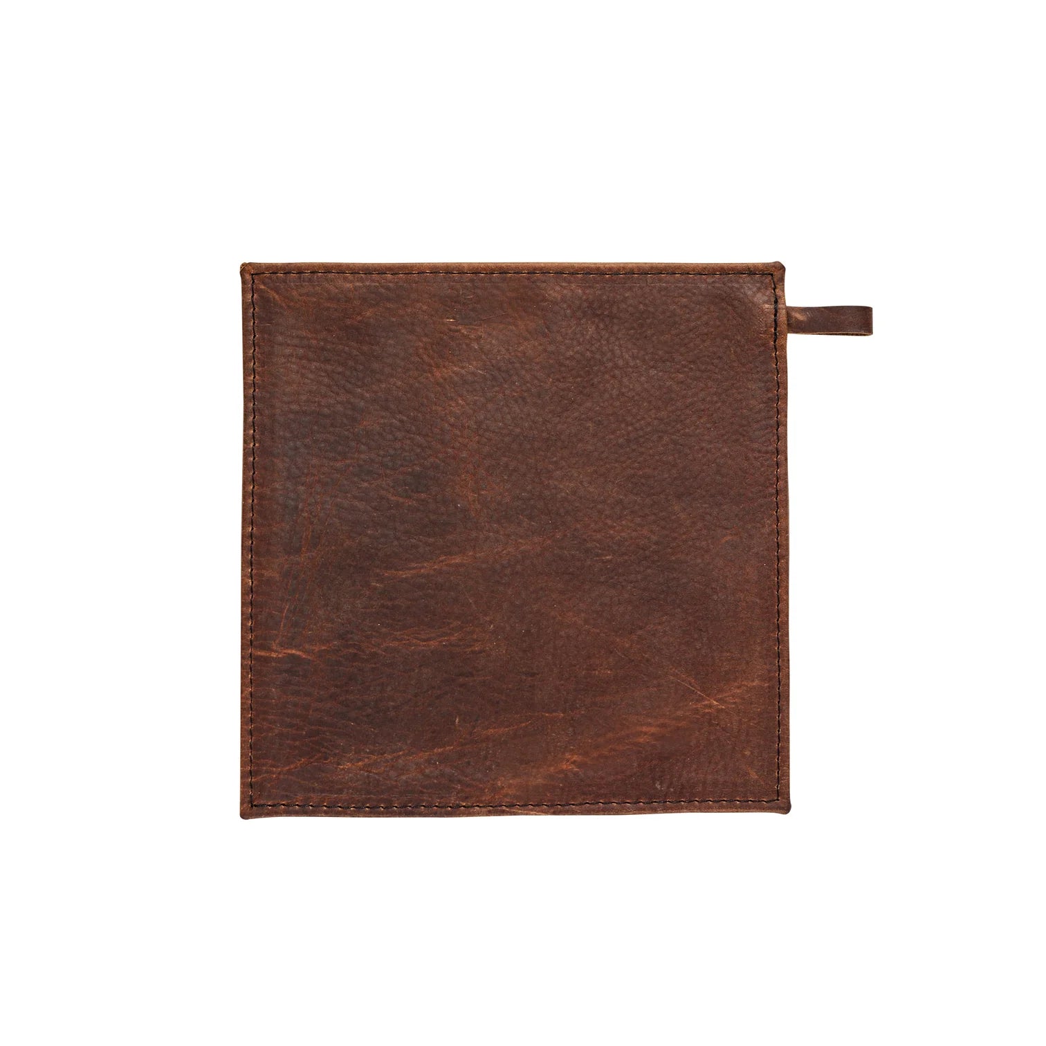 Brown Leather Potholder by Hardmill