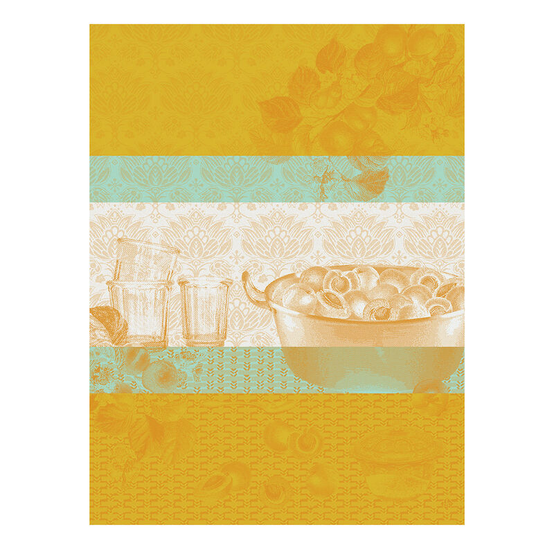 Le Jacquard Francais Confitures Abricots Yellow Tea Towel