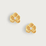 Anabel Aram Orchid Gold Stud Earrings