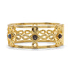 Capucine De Wolf Monique Compass Hinged Bangle - Gold/Blue Labradorite