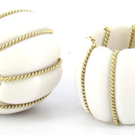 Napkin Ring, Pumpkin, White, Set 4