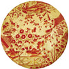 Caspari Gilded Porcelain Coral/Gold Placemat Lacquer-Round 15"