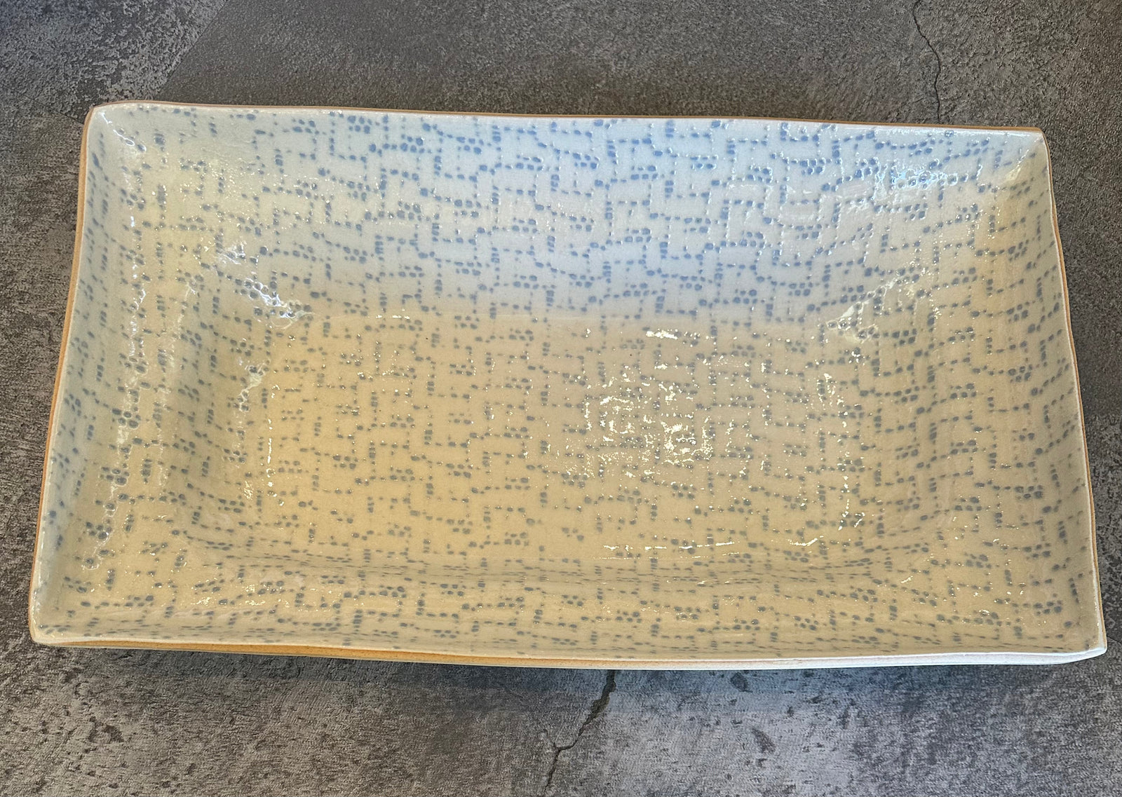 Terrafirma Ceramics Asparagus Platter Maze Opal