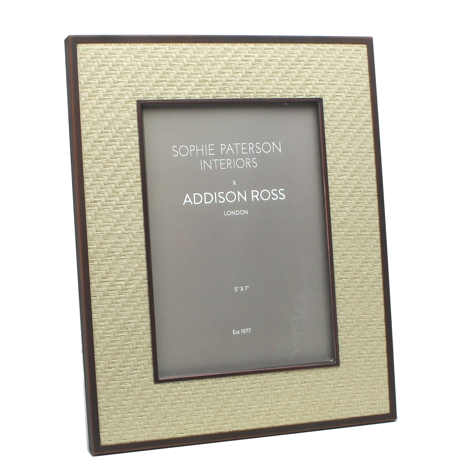 Addison Ross Faux Rattan Cream Picture Frame 5x7