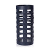 Nappa Woven Leather Glass Vase / Hurricane - Navy