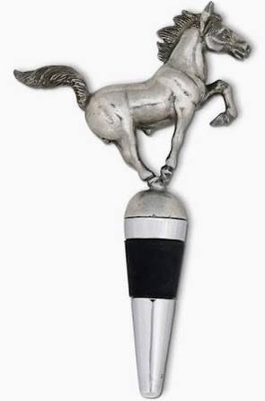 Equistrian Pewter Horse Bottle Stopper