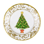 Caspari Gilded Tree Salad & Dessert Plates - 8 Per Package