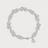 Anabel Aram Orchid White Pave Tennis Braclet, Silver
