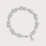 Anabel Aram Orchid White Pave Tennis Braclet, Silver
