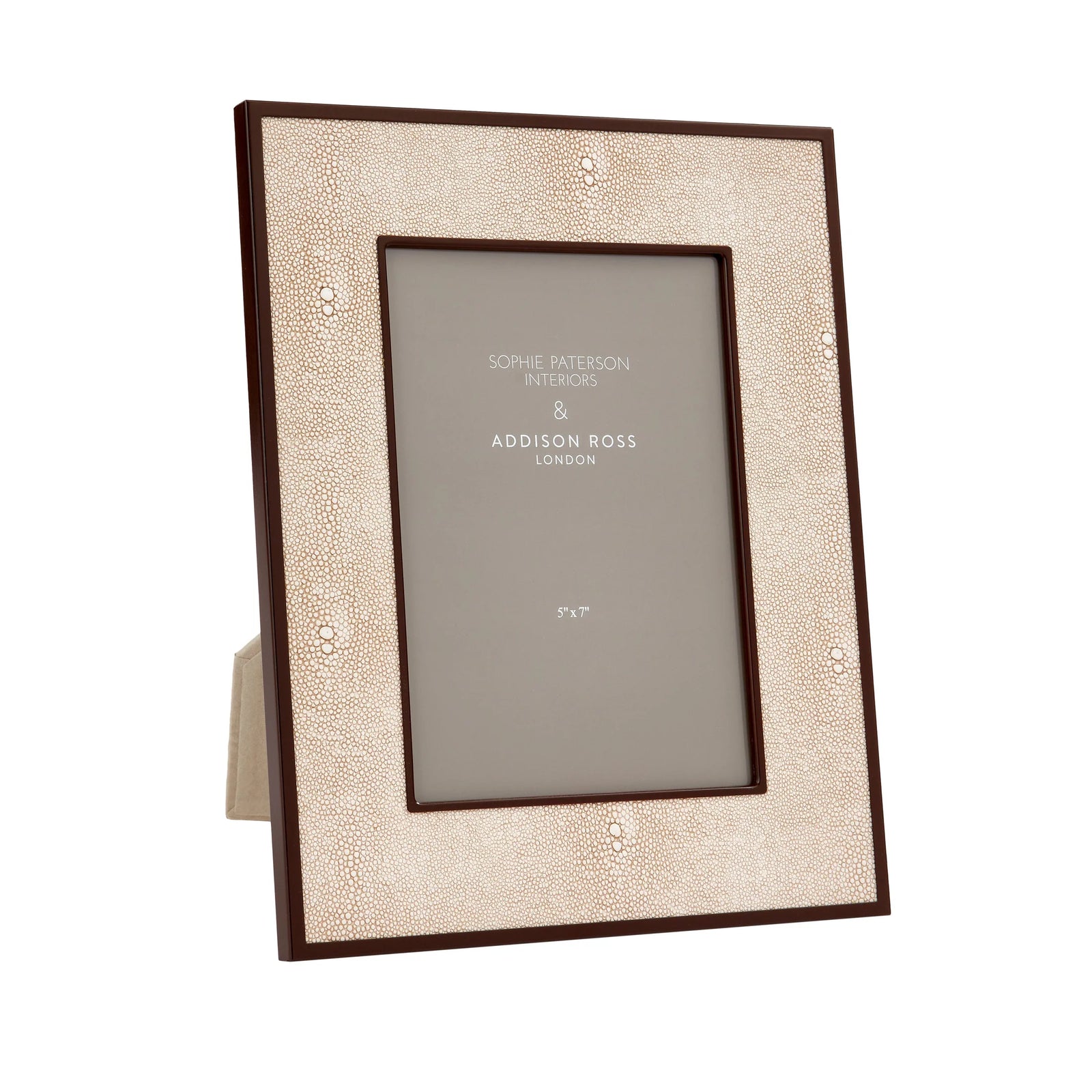 Addison Ross Ecru Faux Shagreen &  Bronze Photo Frame 5X7