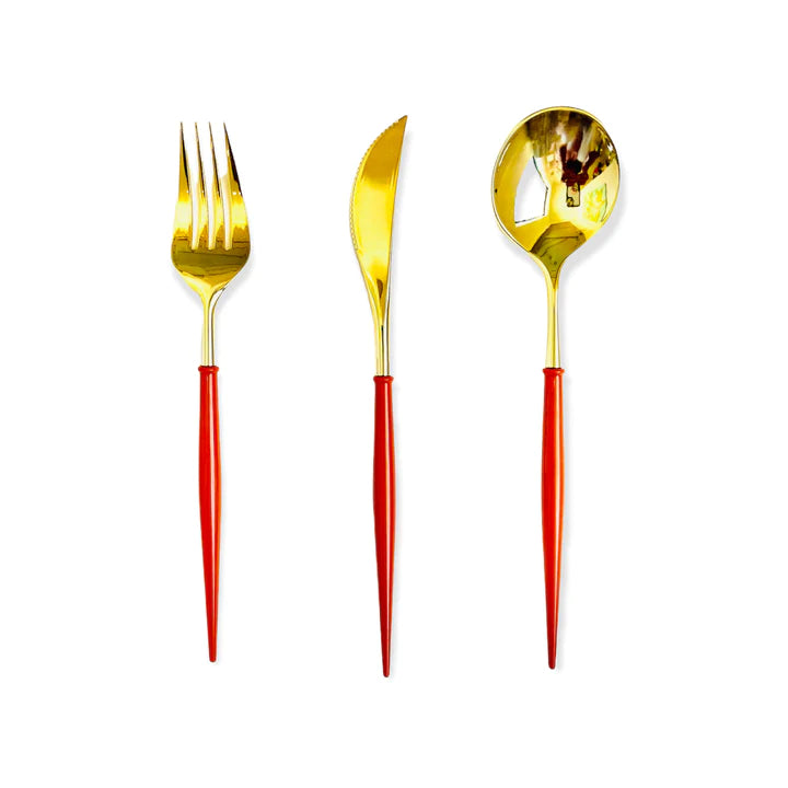 Bella Cutlery Gold/Pumpkin