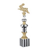 Prancing Easter Bunny on Finial Gold/White/Black