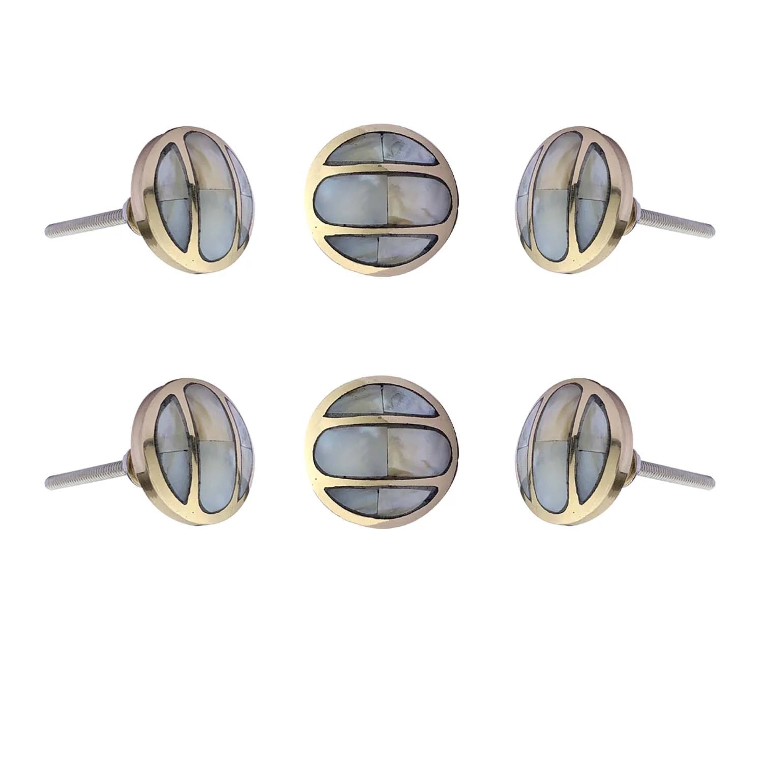 Marseille Mother of Pearl Knobs  -Set of 6