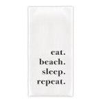 Face to Face Thirsty Boy Dish Towel - Eat. Beach. Sleep. Repeat