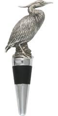 Pewter Blue Heron Bottle Stopper