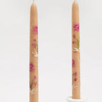 Hand-Painted Tapers - In Bloom, Set of Two