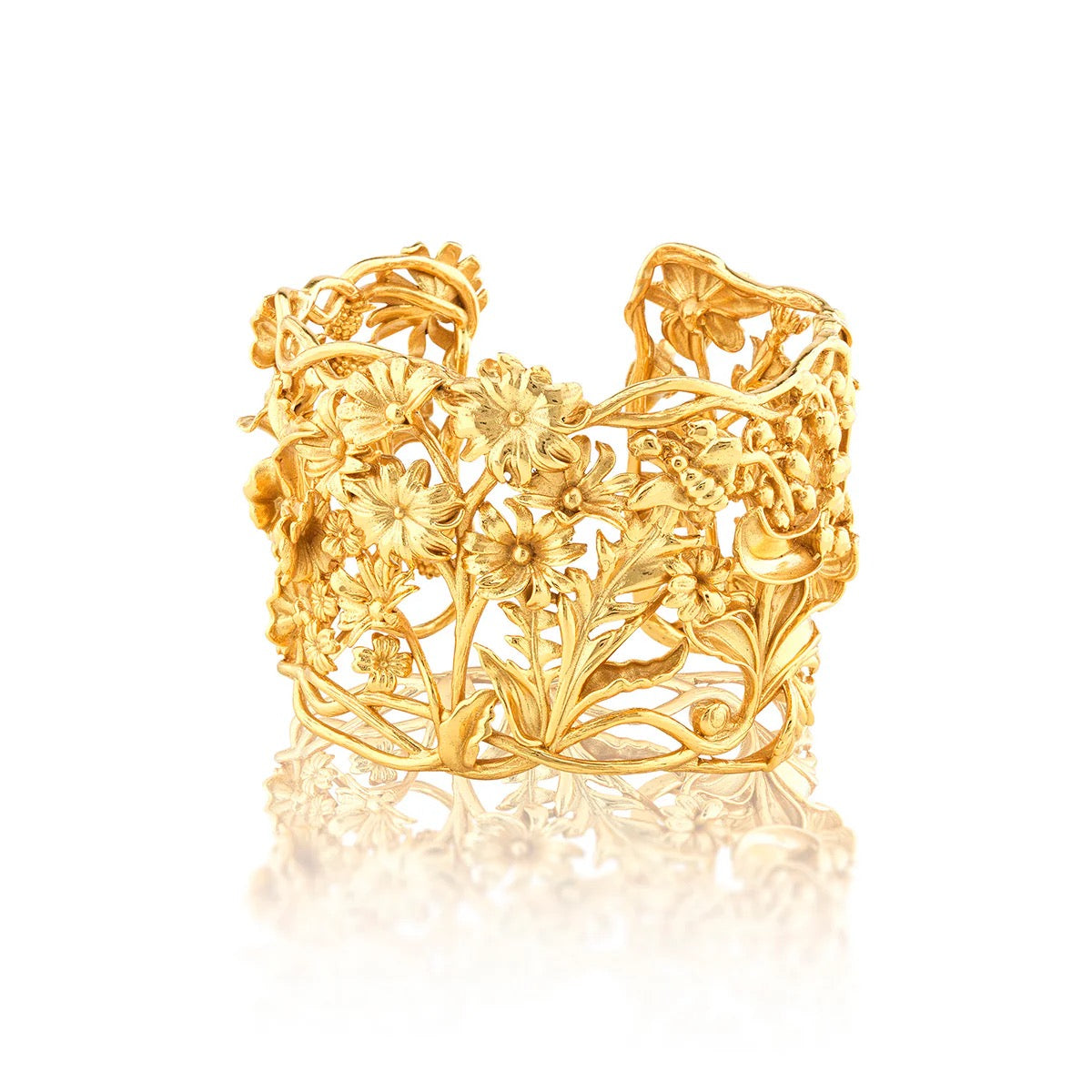 Capucine De Wulf Meadow Wildflower Cuff - Gold
