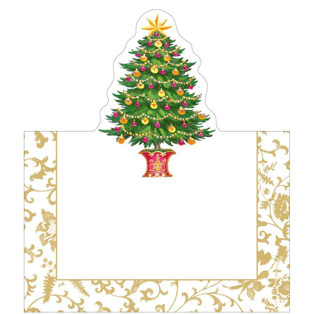Caspari Gilded Tree Place Cards Die - 8 Per Package