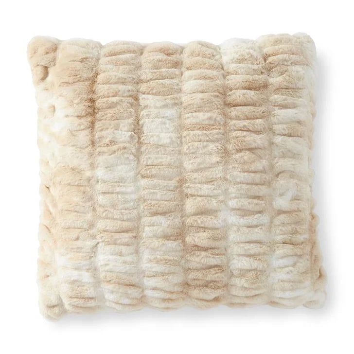 Cream and Ribbed Pillow 24"