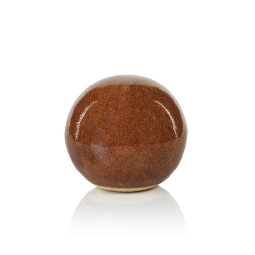 Glazed Stoneware Ball 4.5"