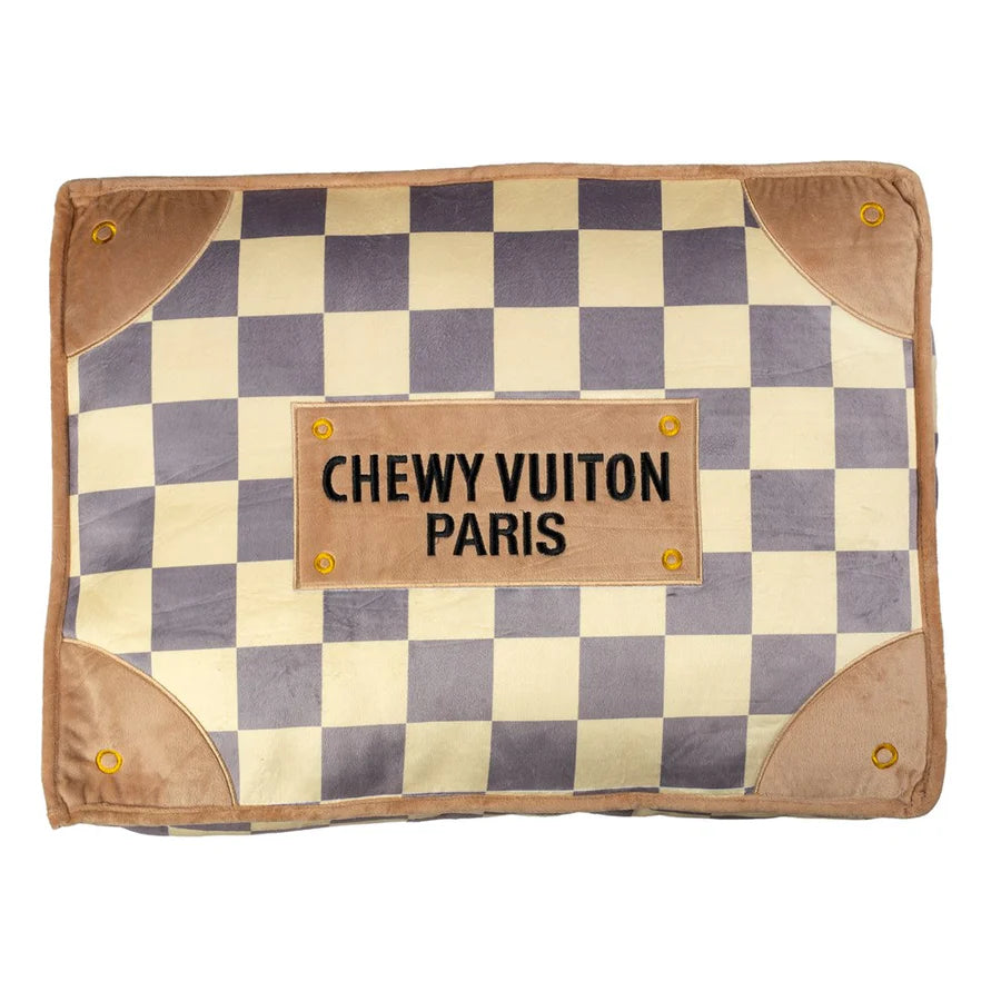 Checker Chewy Vuiton Dog Bed