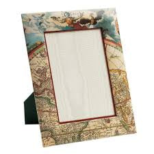 Caspari Gallery Collection World Map Frame